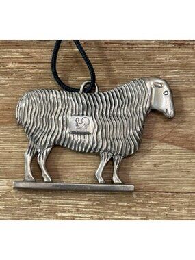 Reed & Barton Pewter SHEEP Colonial Williamsburg Foundation Ornament Christmas